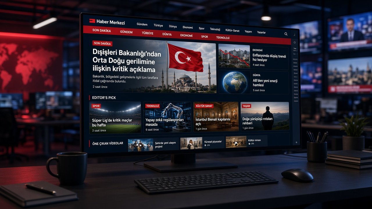 Haber sitesi yayın vitrini